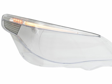 Headlights Lenses Glass Right & Left Side suitable for BMW 5 Series E60 Limousine E61 Touring Non-LCI (2003-03.2007)