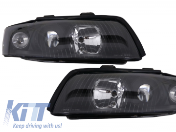 Headlights suitable for AUDI A4 B6 (2000-2004) RHD / LHD Black
