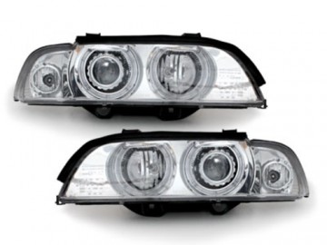 Headlights suitable for BMW E39 95-00 Angel eyes Halo Rims