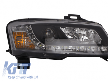 Headlights suitable for FIAT Stilo (2001-2008) Daytime Running Light Black