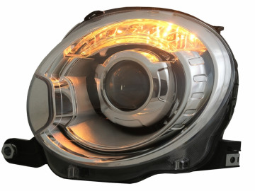 Headlights suitable for Fiat 500 Hatchback (2007-2015) Chrome