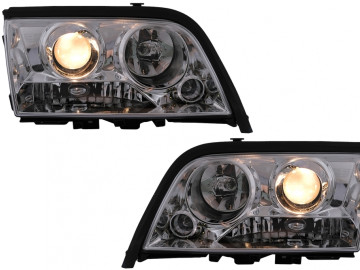 Headlights suitable for Mercedes C-Class Sedan W202 (06.1993-06.2000) Chrome