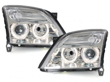 Headlights suitable for OPEL Vectra C (2002-08/2005) 2 Halo Rims Chrome