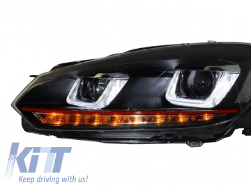 Headlights suitable for VW Golf 6 VI (2008-2013) With Facelift G7.5 Look Silver LHD
