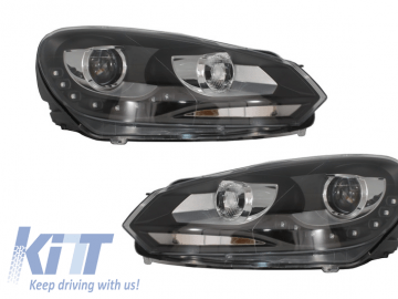 Headlights suitable for VW Golf 6 VI (2008-2013) LED Daytime DRL GTI Look