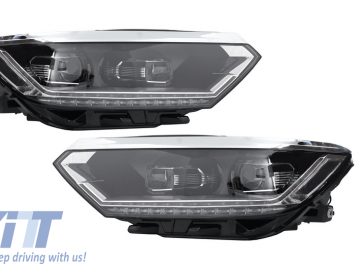 Headlights suitable for VW Passat B8 3G (2014-) LED Bi-Xenon Matrix Look with Sequential Dynamic Turning Lights