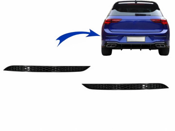 Honeycomb Rear Bumper Reflector Cover suitable for VW Golf 8 VIII Hatchback (2020-up)