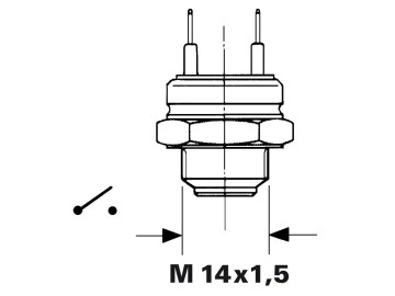 Interruptor térmico M14x1,5 - Ponto de Comutação 87º-82º