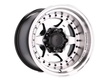 Jante 4x4 15x10 6X139.7 ET -44 110.1 (Preto Polido)