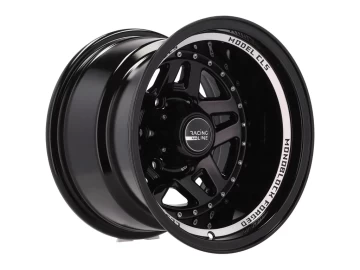 Jante 4x4 16x10 6X139.7 ET -44 110.1 (Preto Metade Matte + Aba Polida)