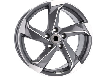 Jante Look Audi TT RS Twist 17x7.5 5X112 ET 40 66.5 (Cinza Polido)