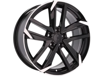 Jante Look Peugeot 308 Gti 17x7.5 5X108 ET 44 65.1 (Preto Polido Metade Matte)