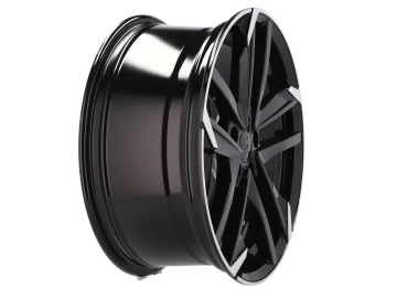 Jante Look Peugeot 308 Gti 17x7.5 5X108 ET 44 65.1 (Preto Polido Metade Matte)