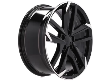 Jante Look Peugeot 308 Gti 17x7.5 5X108 ET 44 65.1 (Preto Polido Metade Matte)