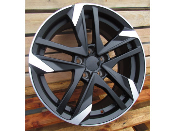 Jante Look Peugeot 308 Gti 17x7.5 5X108 ET 44 65.1 (Preto Polido Metade Matte)