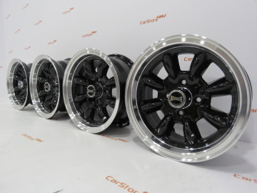 Jante Mini Classic 13x6J - ET10 - 4x101.6 Preto Aba Polida