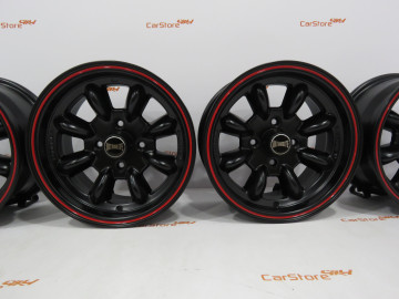 Jante Mini Classic 13x6J - ET10 - 4x101.6 Preto+ Vermelho 