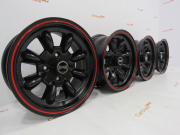 Jante Mini Classic 13x6J - ET10 - 4x101.6 Preto+ Vermelho 