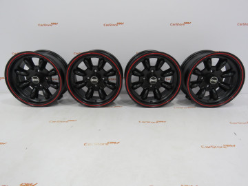 Jante Mini Classic 13x6J - ET10 - 4x101.6 Preto+ Vermelho 