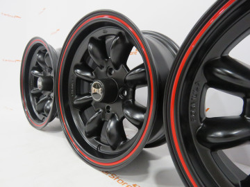 Jante Mini Classic 13x6J - ET10 - 4x101.6 Preto+ Vermelho 