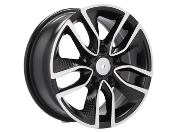 Jantes Look Hyundai Elantra 15x6.5 5X100 ET 40 57.1 (Preto Polido Metade Matte)