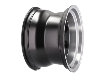 Jantes 15x8 5X114.3 ET -20 83.1 (Preto Metade Matte + Aba Polida) 