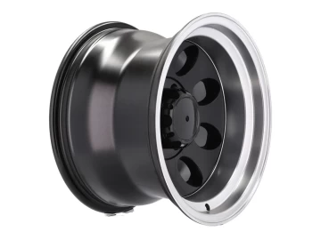 Jantes 15x8 5X114.3 ET -20 83.1 (Preto Metade Matte + Aba Polida) 