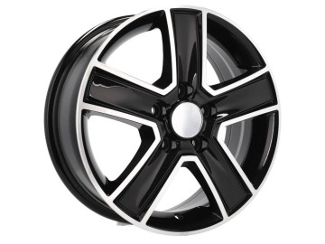 Jantes 4X4 R15x6.5 5X118 ET 45 71.1 (Preto Polido) 