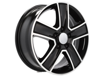 Jantes 4X4 R15x6.5 5X118 ET 45 71.1 (Preto Polido) 