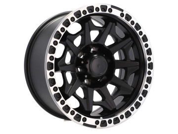 Jantes 4X4 R18x9 5X139.7 ET -12 110.1 (Preto Metade Matte + Aba Polida) 