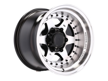 Jantes 4x4 15x10 6X139.7 ET -44 110.1 (Preto Polido)