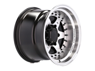 Jantes 4x4 15x10 6X139.7 ET -44 110.1 (Preto Polido)