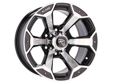 Jantes 4x4 15x10 6X139.7 ET -44 110.1 (Preto Polido)