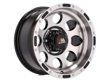 Jantes 4x4 15x10 6X139.7 ET M46 110.1 (Preto Polido)