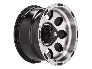 Jantes 4x4 15x10 6X139.7 ET M46 110.1 (Preto Polido)