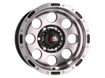 Jantes 4x4 15x10 6X139.7 ET M46 110.1 (Preto Polido)