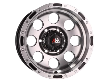 Jantes 4x4 15x10 6X139.7 ET M46 110.1 (Preto Polido)