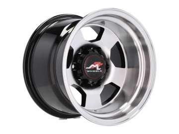 Jantes 4x4 15x10 6X139.7 ET M52 110.5 Preto Polido