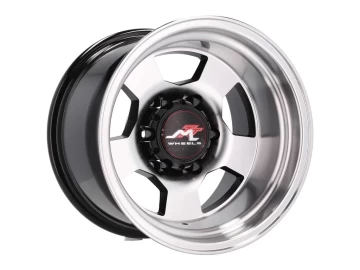 Jantes 4x4 15x10 6X139.7 ET M52 110.5 Preto Polido