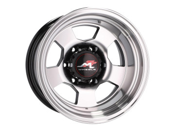 Jantes 4x4 15x10 6X139.7 ET M52 110.5 Preto Polido