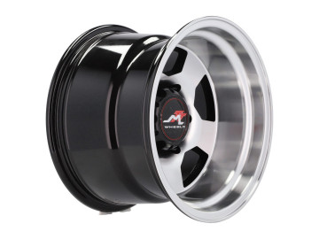 Jantes 4x4 15x10 6X139.7 ET M52 110.5 Preto Polido