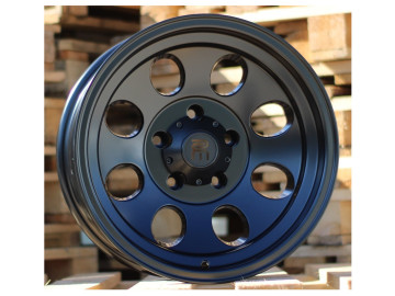 Jantes 4x4 15x12 6X139.7 ET -70 110.1 (Preto Metade Matte + Aba Polida)