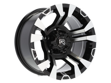 Jantes 4x4 15x8 5X114.3 ET -10 83.1 (Preto Polido)