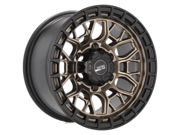 Jantes 4x4 15x8 6X139.7 ET -10 110.1 (Preto Metade Polido Dark Bronze)