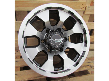 Jantes 4x4 15x8 6X139.7 ET 13 110.5 Preto Polido