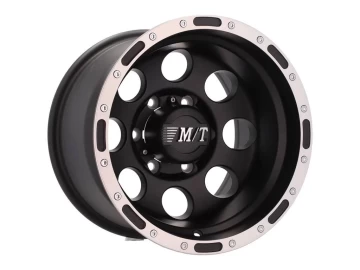 Jantes 4x4 15x8 6X139.7 ET -30 108.1 (Preto Matte + Aba Polida)