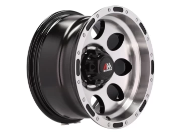 Jantes 4x4 15x8 6X139.7 ET -30 108.1 (Preto Polido)