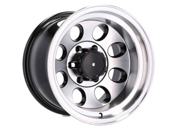 Jantes 4x4 16x10 5X139.7 ET -48 110.1 (Preto Polido)