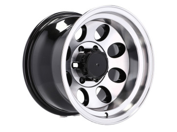 Jantes 4x4 16x10 5X139.7 ET -48 110.1 (Preto Polido)