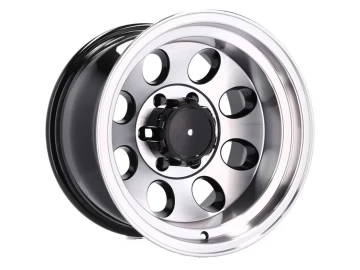 Jantes 4x4 16x10  6X139.7  ET  M48  110.1 Preto Polido